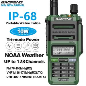 바오펑 UV 9R Pro V2, IP68 방수 등급, 트라이 파워, Type-C 충전, 듀얼 밴드, 아마추어 무선 통신용 CB 라디오, UV 9R Plus와 동일한 기능을 갖춘 양방향 무전기