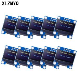 10pcs 0.96 인치 OLED 디스플레이 모듈 I2C IIC SPI 직렬 128X64 SSD1315 LCD 4Pin 흰색/파란색/노란색 파란색 Arduino LED 디스플레이