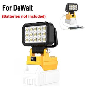 DeWalt 20V 리튬 이온 배터리 액세서리 DCB183 DC206 LED 작업 램프 라이트 토치 손전등 랜턴 캠핑 비상 조명
