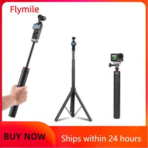 Flymile 삼각대 Selfie 스틱 Vlog 핸들 DJI Pocket 3/Action 5 Pro/Insta360 X5/Gopro 액세서리 62.99/55.1in 확장 가능