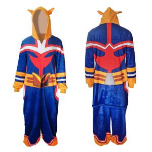 All Might 코스프레 의상 Anime My Hero Academia 원피스 젠타이 점프 슈트 잠옷 드레스 코스프레 바디 슈트 복장 복장