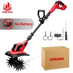 ONEVAN 4000W 전기 경운기 휴대용 잔디 트리머 무선 정원 토양 교반 도구 (마키타 배터리 핀용)
