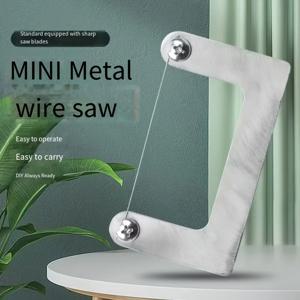 DIY 수제 톱 다기능 미니 와이어 톱 커터, 내마모성 및 녹 방지 목공용 플라스틱 모델 정밀