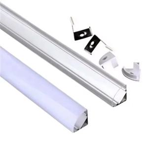 1-30pcs/Lot Perfil Aluminio LED 코너 알루미늄 프로파일 채널 홀더 LED 스트립 라이트 바 캐비닛 램프 주방 옷장