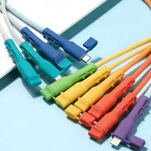 충전 케이블 보호 슬리브, 전선 파손 방지 및 케이블 정리기, USB-C 노트북, 태블릿 및 스마트폰과 호환 가능