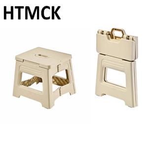 HTMCK 새로운 일체형 디자인의 접이식 스툴, 가볍고 두꺼운 구조, 가정, 캠핑 및 낚시에 휴대 가능