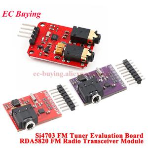 Si4703 RDS FM 라디오 튜너 평가용 브레이크아웃 보드 RDA5820N 주파수 변조 트랜시버 모듈 76-108MHz 방송 3.3V 5V