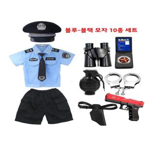 어린이 경찰복 공연 의상 역할놀이 교통경찰복 남아 여아 어린이 경찰 장비 의상