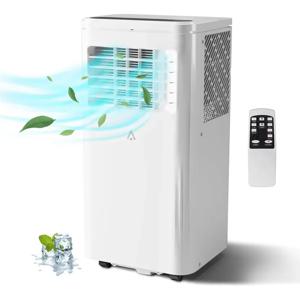 8000 BTU 가정용 휴대용 에어컨(창문 통풍 키트 포함) 3-in-1 냉각 제습 팬(450 평방피트용)