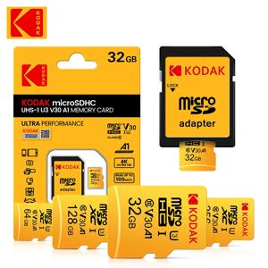 코닥 하이 엔듀런스 마이크로 SD 카드 U3 V30 A1 32GB 64GB 128GB 256GB TF 카드 100MB/s 4K 메모리 카드 (보안 카메라용)