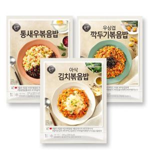 올반 베스트볶음밥 3종 15팩[아삭김치 5팩+통새우 5팩+아삭김치 5팩]