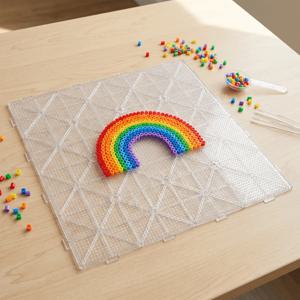 104x104핀 퓨즈 비즈 페그보드 내열 DIY 하마 비즈 페그보드 2.6mm 비즈 재사용 가능 퓨즈 비즈 보드 퍼즐 만들기