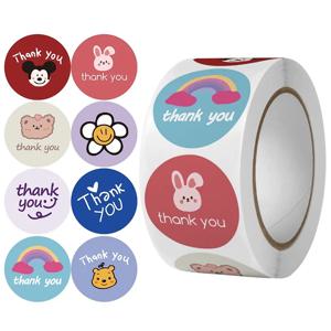 500pcs 만화 귀여운 스티커, 귀여운 학생 스타일, 휴일 수제 DIY 장식 클로저 스티커, 라벨에 감사드립니다