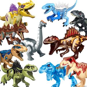 쥬라기 공룡 빌딩 블록 Indominus Rex DIY 빅 사이즈 티라노사우루스 액션 피겨 모델 어린이 장난감 동물 선물
