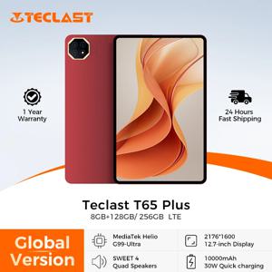 Teclast T65 Plus 태블릿 13.4인치 2K 디스플레이 120Hz 안드로이드 15 미디어텍 G99 최대 20GB(8+12) RAM 256GB ROM 10000mAh 18W 와이드바인 L1 신제품