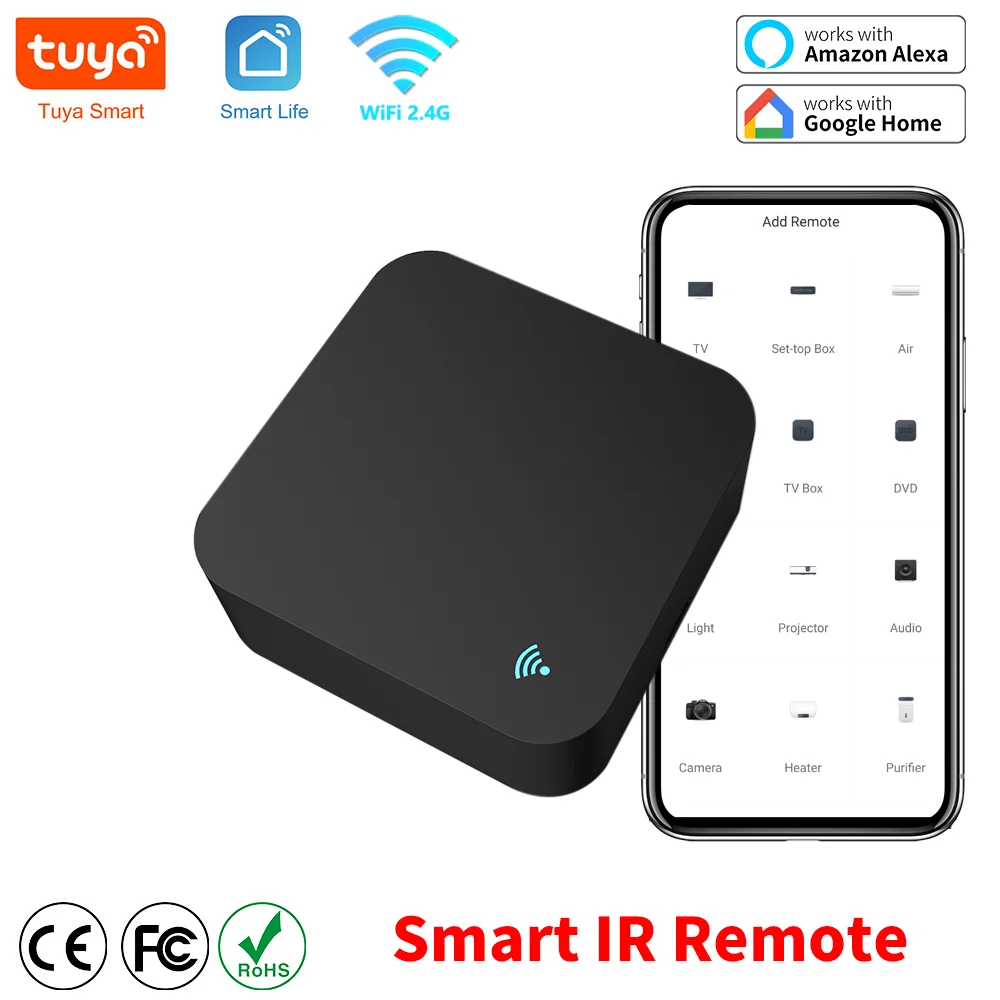 Tuya 스마트 IR 리모컨 스마트 라이프, 스마트 홈 자동화, TV DVD AUD AC 원격 교체, 알렉사 구글 홈으로 작동