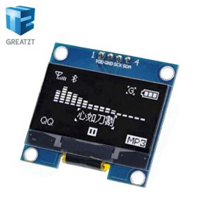 GREATZT 1.3 OLED LCD LED 디스플레이 모듈, 케이스 포함, 1.3 인치 IIC I2C, 4 핀, 화이트, 블루 컬러, 128x64 1.3 인치