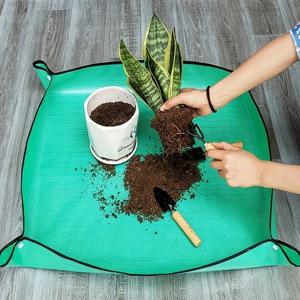 1pcs 심기 매트 50cm -100cm원예 화분 패드 접이식 정원 식물 꽃 냄비 이식 방수 매트