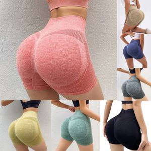 1/2PCS 여성 반바지 스포츠 여성을위한 새로운 사이클링 조깅 피트니스 높은 허리 푸시 업 체육관 반바지 레깅스 여성 요가 의류