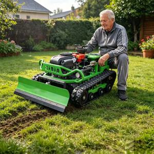 견고한 산업용 RC 트랙형 잔디깎이 지능형 23HP 경사면 작업 가능 60 °   800mm 절삭폭 원격 제어 잔디깎이