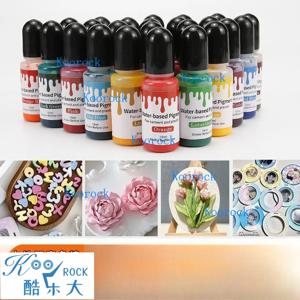석고 시멘트 모델용 24색 수성 염료 농축액, 높은 투과성, 쉬운 착색, 10ml 병 DIY 공예용 색소