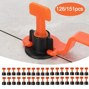 126개/151개 액세서리 바닥 평탄화 타일 스페이서 클립 레벨링 시스템 재사용 가능 바닥 틈새 클립 세라믹 레벨링 시스템