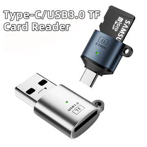 ​ 타입 C/USB 카드 리더 USB 3.0 미니 타입 C - SD 마이크로 SD TF 메모리 카드 리더 어댑터 (PC 노트북용 액세서리 TF 카드 리더)