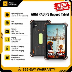 【월드 프리미어】AGM PAD P3 태블릿 8.68인치 120Hz 6GB 램 128GB 롬 패드 PC 안드로이드 16 7200mAh 배터리 4G LTE 태블릿