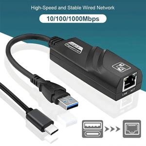 PC 맥북 윈도우 노트북용 유선 USB 3.0, 네트워크 카드, Rj45 랜 이더넷 어댑터, RTL8153, 100 Mbps, 1000Mbps