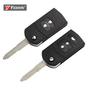 YIQIXIN 원격 자동차 키 쉘 마즈다 2 3 5 6 시리즈 M6 MX5 CX5 CX7 CX9 RX8 2005 2006 2007 2008 2009 2010 2011 2015 Uncut Blade