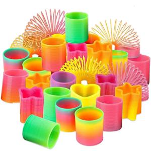 5pcs 멀티 모양 무지개 매직 스프링 장난감 어린이 소년 소녀 플라스틱 크리 에이 티브 스프링 코일 Pinata 필러 선물 Goodie Bag