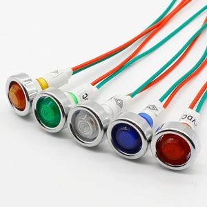 10pcs 10mm 빨간색 노란색 파란색 녹색 흰색 12v led 플라스틱 표시등 신호등 파일럿 램프(18cm 케이블 포함)