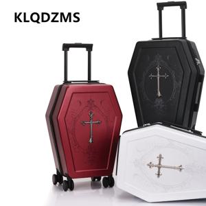 KLQDZMS 20인치 24인치 여행 가방 대용량 트롤리 케이스 남성용 ABS + PC 탑승 박스 여성용 기내 수하물