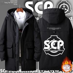 SCP 재단 특수 작업대 캐주얼 남성용 다운 재킷 폴리에스터 섬유 필파워 80% 화이트 덕다운 따뜻한 아우터웨어