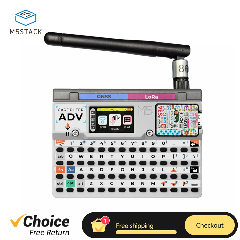 M5Stack 카드퍼터 어드밴스 키트 Cap LoRa1262 LoRa 프로그래밍 가능 카드 컴퓨터 StampS3A IoT 컨트롤러 마이크로컨트롤러 개발 키트