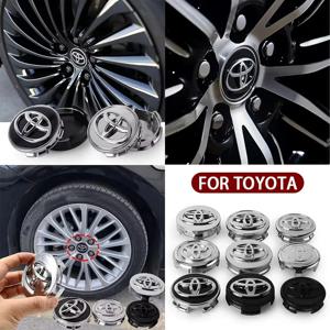 4개 57/62mm 자동차 휠 센터 허브 캡 림 커버 (도요타 코롤라 RAV4 레빈 야리스 C-HR 캠리 프리우스 프라도 자동차 액세서리)