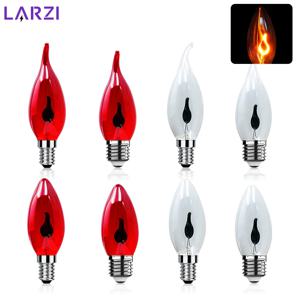 1-12PCS LED 에디슨 전구 E14 E27 3W 220V 불꽃 조명 램프 오렌지 레드 빈티지 깜박임 효과 참신한 캔들 팁 램프
