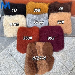 20인치 아프로 곱슬머리 벌크 인모 드레드락 연장용 웨프트 없는 50g/개 페루산 레미 벌크(로크스, 마이크로 트위스트 브레이딩용)