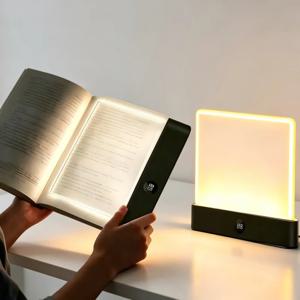 USB 충전 책 독서 램프 휴대용 LED 눈 보호 야간 조명 평면 패널 학생 침실 실내 야간 시력 보호 책상 램프