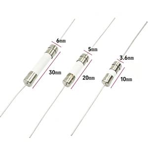 10개 3.6x10mm 5*20 세라믹 튜브 퓨즈 F0.5A 1A 2A 3A 3.15A 4A 5A 6.3A 8A T10A 12A 15A 20A 25A 30A 6x30mm 250V AMP 고속+지연 퓨즈