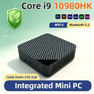 인텔 코어 i9-10980HK 미니 PC 16GB DDR4 512GB NVMe SSD 트리플 4K 디스플레이 WiFi6 BT5.2 저소음 사무실/가정용 데스크탑 프로