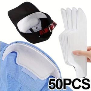 10/20pcs 모자 칼라 땀 흡수 패드 내부 안감 보호 스티커 일회용 흡수성 건조 패치 캡 셔츠 라이너