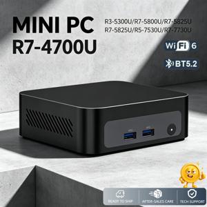AMD 라이젠 3 5300U 라이젠 7 4700U ES 팜 게이밍 미니 PC 2xM.2 2xDDR4 휴대용 오피스 윈도우11 WiFi6 프로 유닛