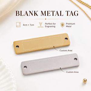 무광 스테인리스 스틸 각인 가능 태그 - 맞춤형 금속 펜던트 목걸이 DIY 쥬얼리 제작 키트, 개인 맞춤 각인 액세서리