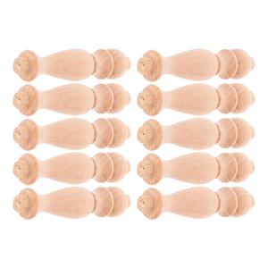 10Pcs 와인 캐비닛 계단 가구 데크 베란다 난간 공예 목공 장식을위한 다목적 미완성 단단한 나무 스핀들
