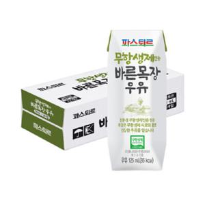 파스퇴르 무항생제 바른목장우유 125mL 24입