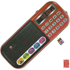 효도라디오 B-898E 빨강 SD카드전용 mp3플레이어 FM  한곡반복 충전식 휴대용 효디오 스피커 라디오색  랜덤