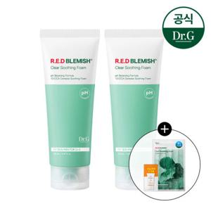 닥터지 약산성 레드 블레미쉬 클리어 수딩 폼클렌징 150ml 1+1 +레드블레미쉬마스크1매+브라이트닝업선2ml
