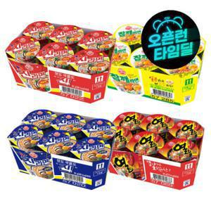 오뚜기 인기 컵라면(진라면 매운맛6+순한맛6+열라면6+참깨라면6)