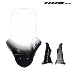 대림 UHR125 150 롱스크린 82cm 브라켓 포함 윈드스크린 DNA모터스 윈드스크린 튜닝